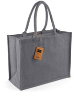 Westford Mill Jute Classic Shopper W407 - Graphite Grey/Graphite Grey