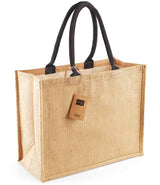Westford Mill Jute Classic Shopper W407 - Natural/Black