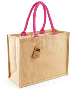 Westford Mill Jute Classic Shopper W407 - Natural/Fuchsia