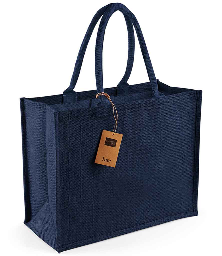 Westford Mill Jute Classic Shopper W407 - Navy/Navy