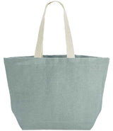 Westford Mill Soft Washed Jute Beach Bag W466 - DUCK EGG BLUE