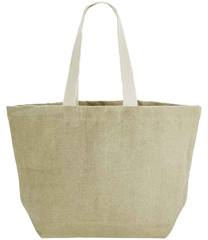 Westford Mill Soft Washed Jute Beach Bag W466 - Natural