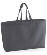 Westford Mill Oversized Canvas Tote Bag W696 - Graphite Grey
