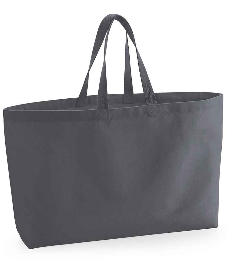 Westford Mill Oversized Canvas Tote Bag W696 - Graphite Grey