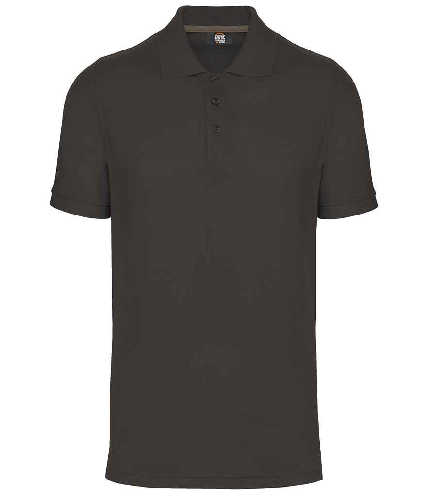 WK Designed to Work Anti-Bacterial Pique Poloshirt WK274 - Dark Grey front