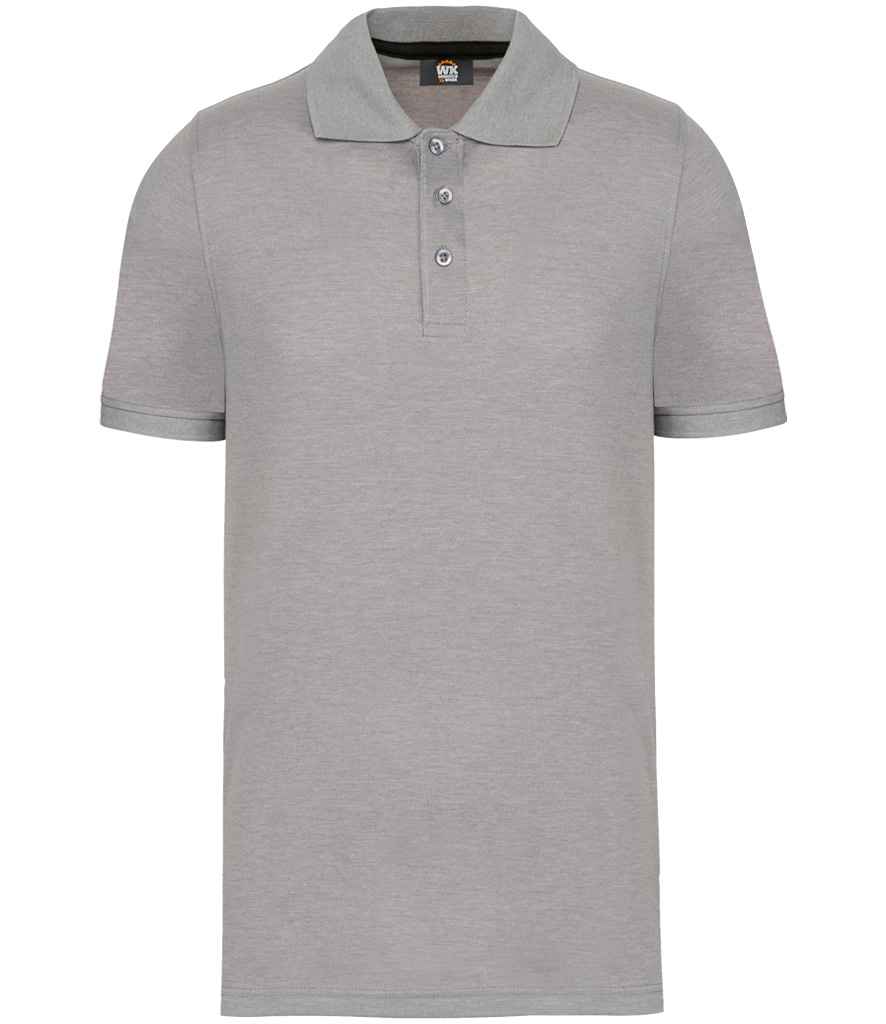 WK Designed to Work Anti-Bacterial Pique Poloshirt WK274 - Oxford Grey front