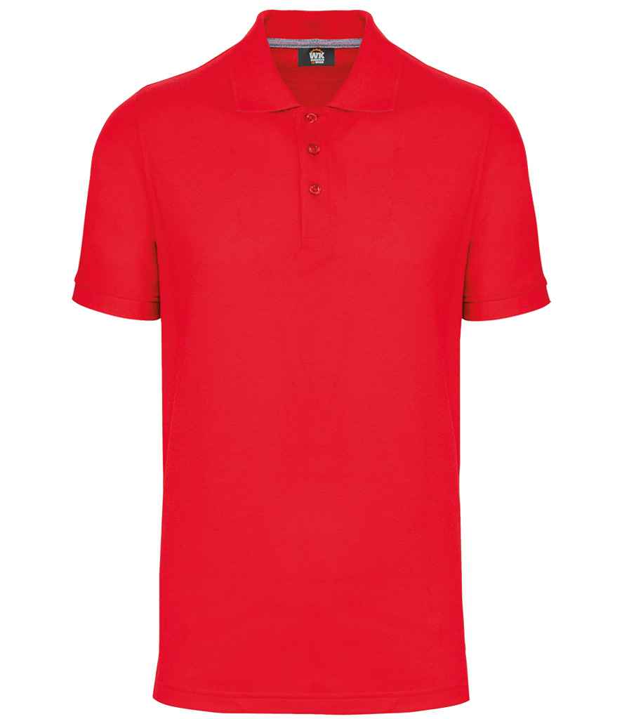 WK Designed to Work Anti-Bacterial Pique Poloshirt WK274 - Red front