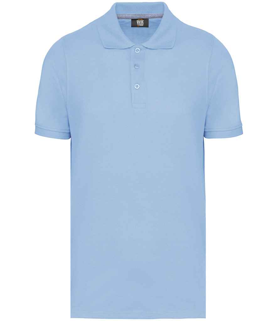 WK Designed to Work Anti-Bacterial Pique Poloshirt WK274 - Sky Blue front