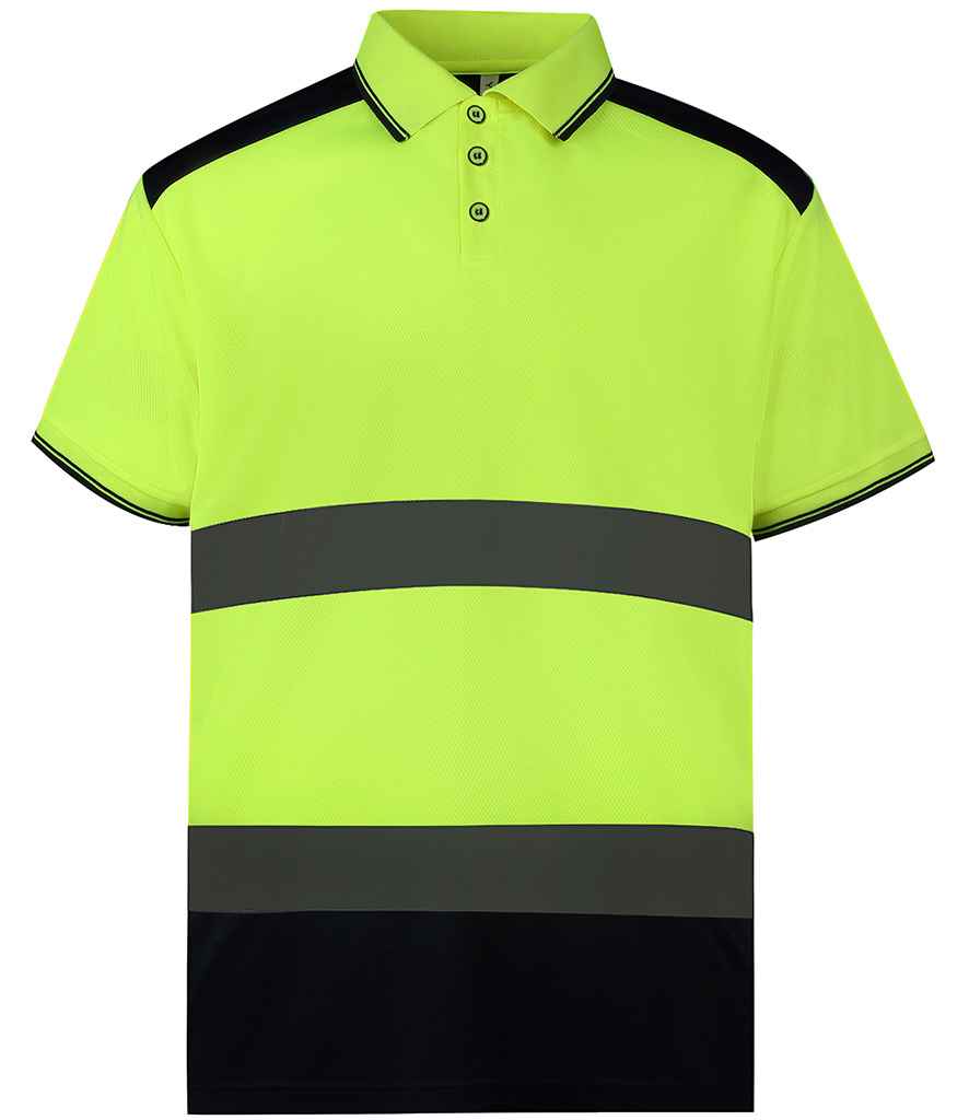 Yoko Two Tone Short Sleeve Polo Shirt YK017