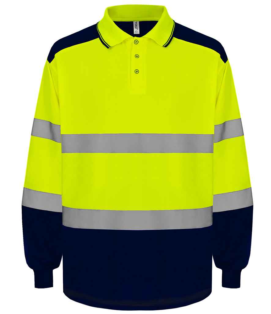 Yoko Two Tone Long Sleeve Polo Shirt YK019