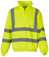 Yoko Hi-Vis Zip Neck Sweatshirt YK033