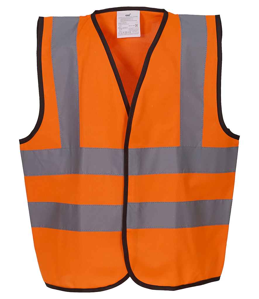 Yoko Kids Hi-Vis Two Band and Braces Waistcoat YK102B