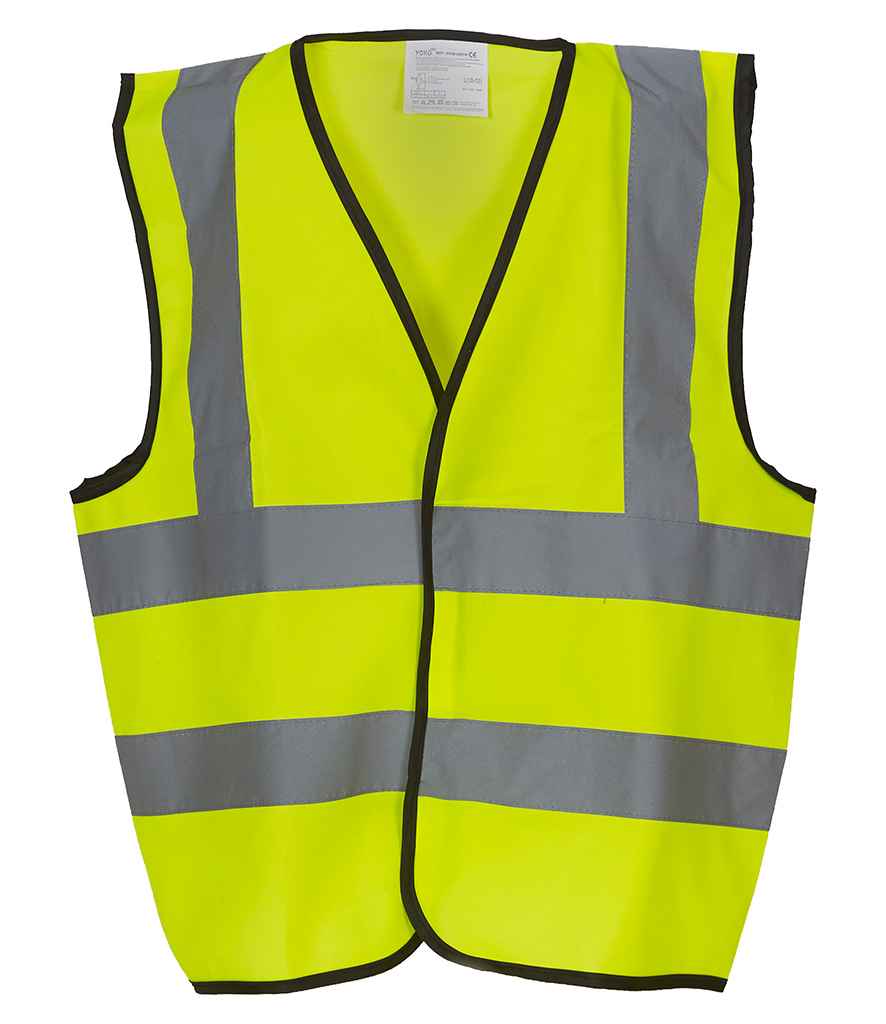 Yoko Kids Hi-Vis Two Band and Braces Waistcoat YK102B