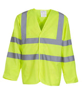 Yoko Hi-Vis Long Sleeve Jacket YK105 - front view