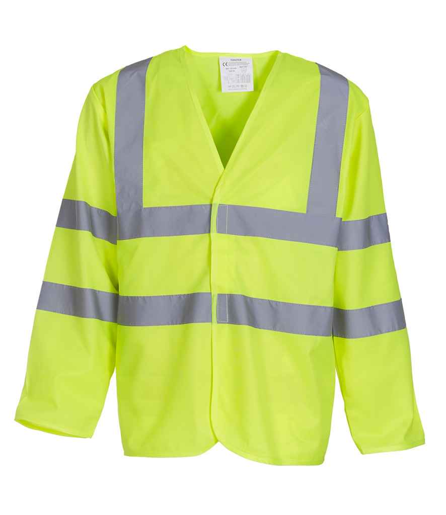 Yoko Hi-Vis Long Sleeve Jacket YK105 - front view