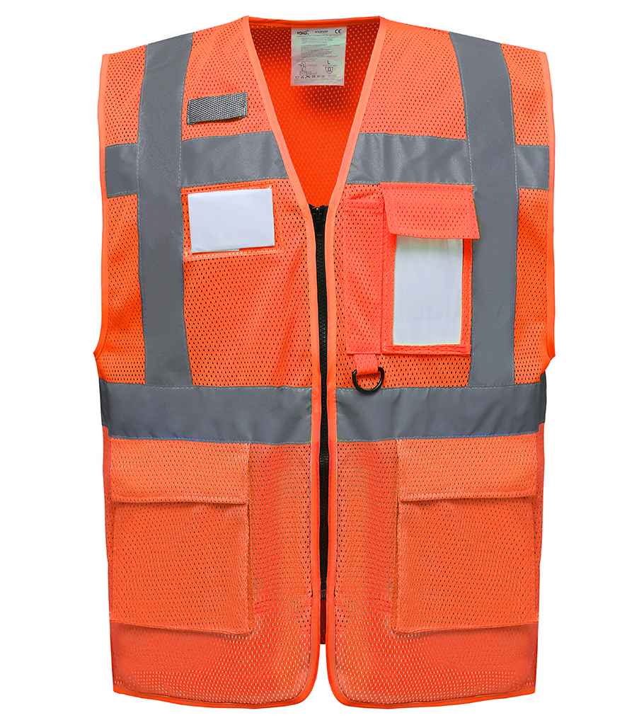 Yoko Hi-Vis Top Cool Open Mesh Executive Waistcoat YK107