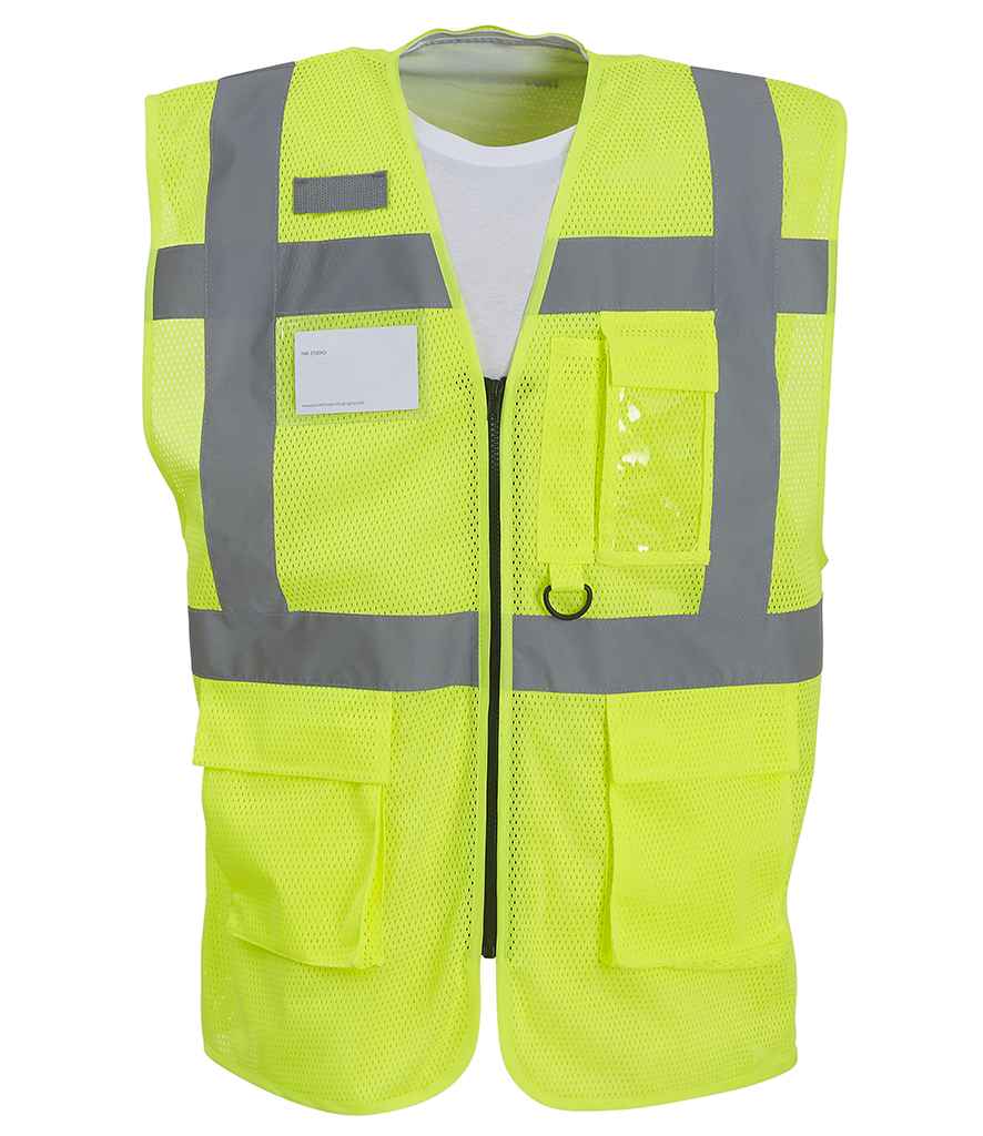 Yoko Hi-Vis Top Cool Open Mesh Executive Waistcoat YK107