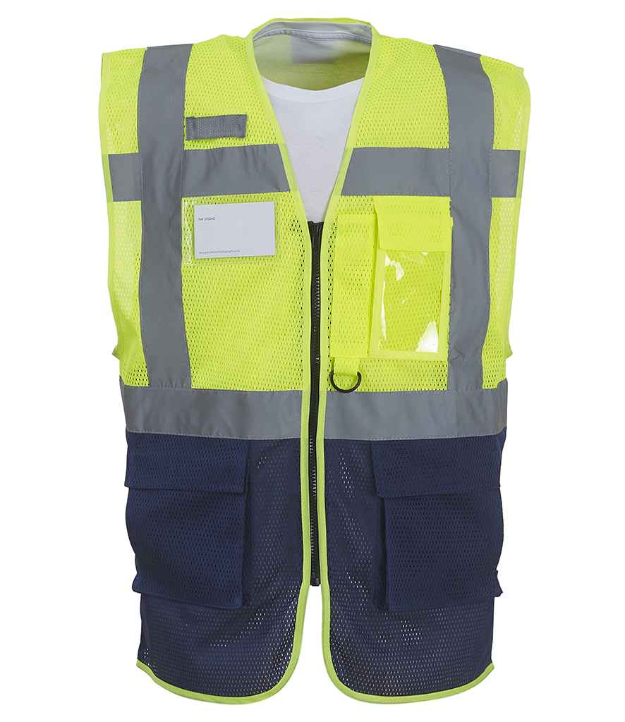 Yoko Hi-Vis Top Cool Open Mesh Executive Waistcoat YK107