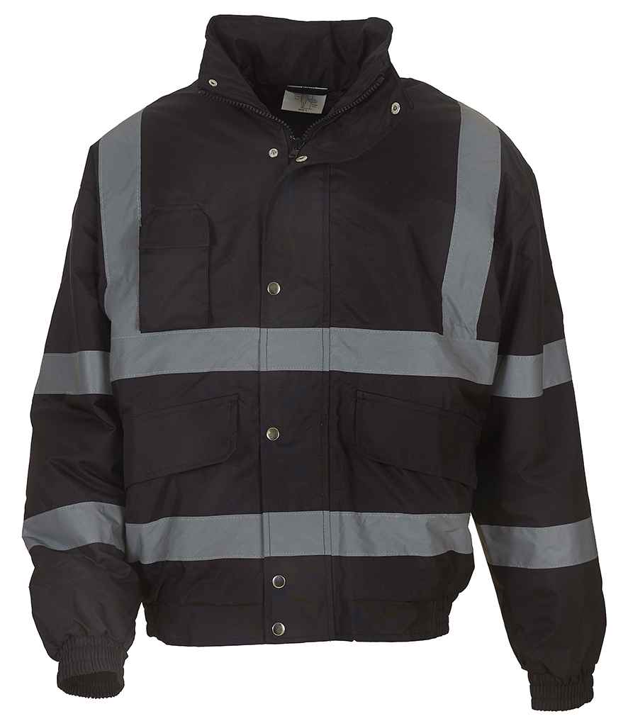 Yoko Hi-Vis Classic Bomber Jacket YK200 - front view