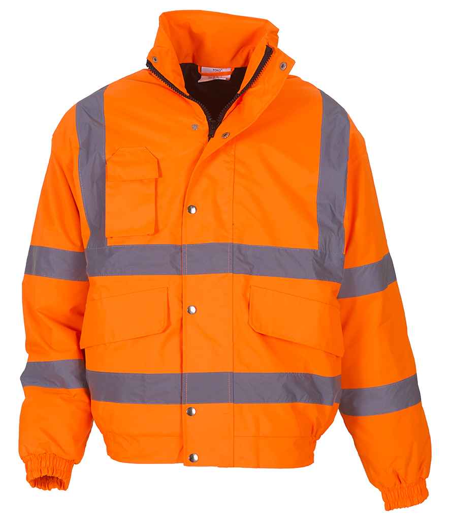 Yoko Hi-Vis Classic Bomber Jacket YK200 - front view