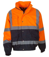 Yoko Hi-Vis Two Tone Bomber Jacket YK201 - front view