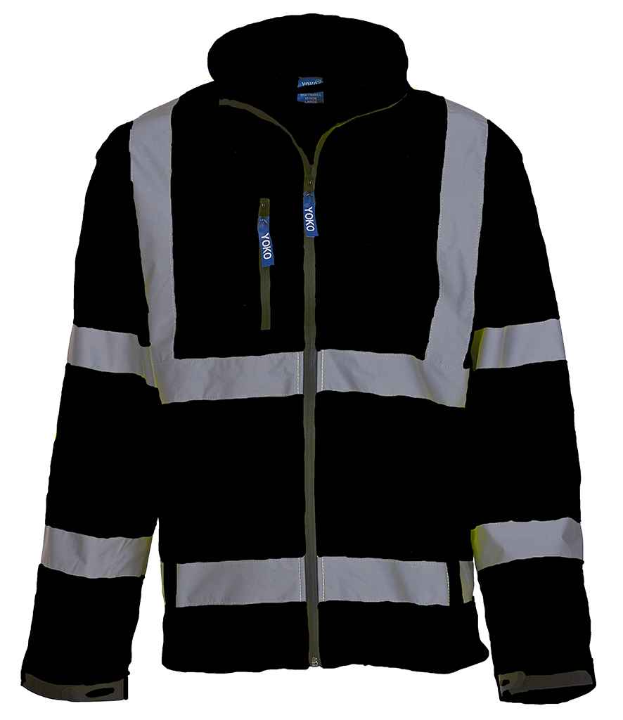 Yoko Hi-Vis Soft Shell Jacket YK206 - front view