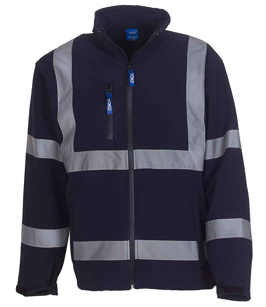 Yoko Hi-Vis Soft Shell Jacket YK206 - front view
