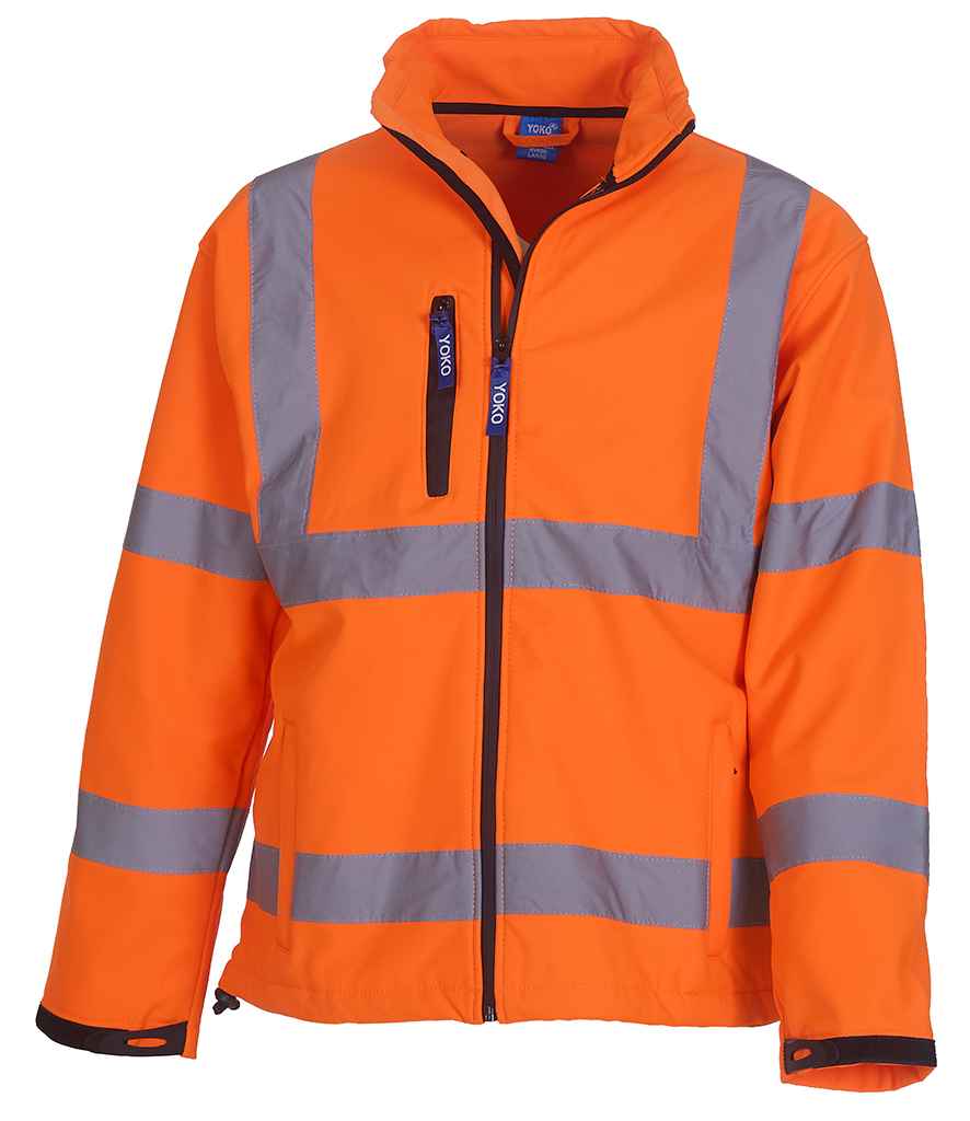 Yoko Hi-Vis Soft Shell Jacket YK206 - front view