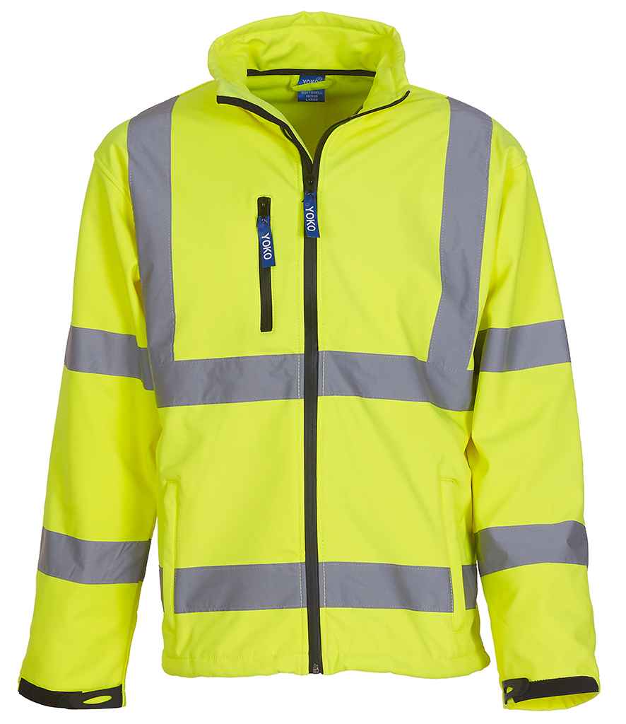 Yoko Hi-Vis Soft Shell Jacket YK206 - front view