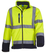 Yoko Hi-Vis Soft Shell Jacket YK206 - front view