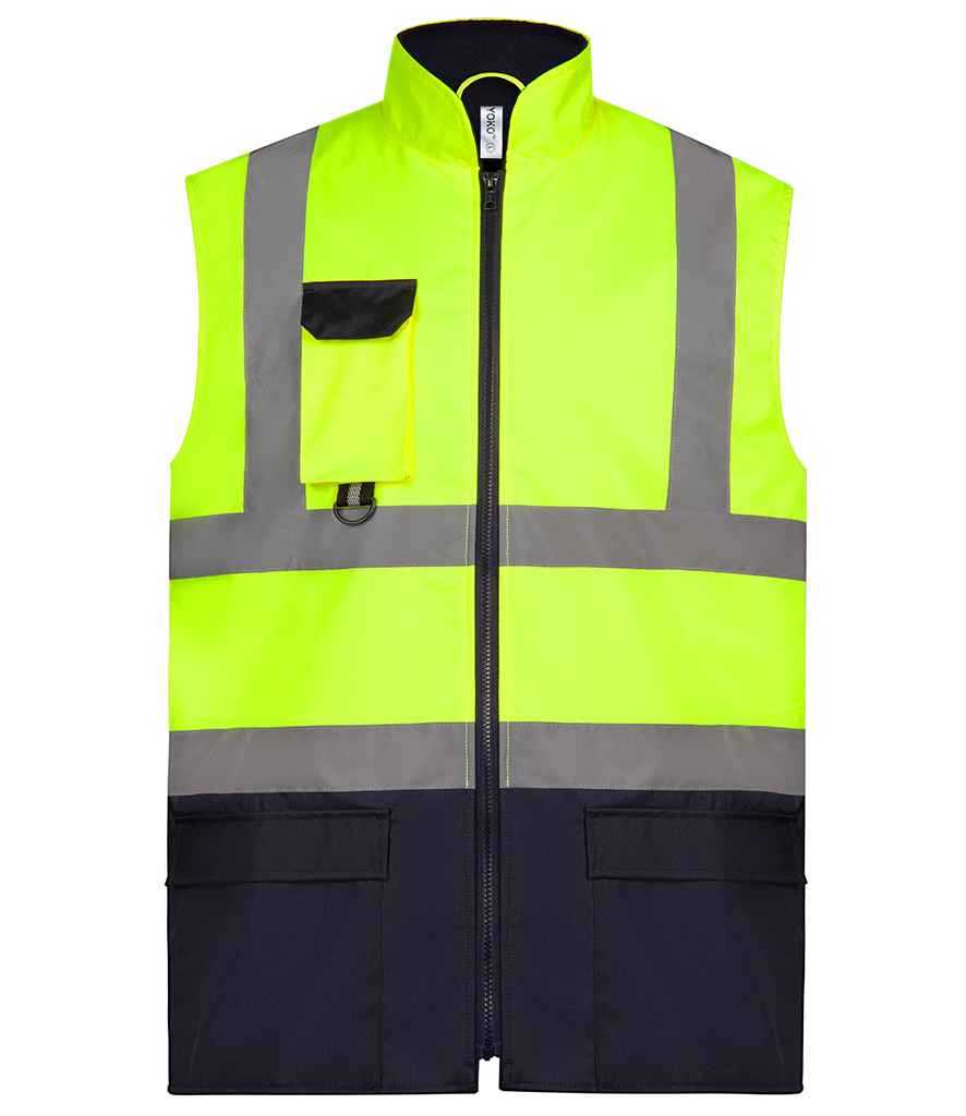 Yoko Two Tone Bodywarmer YK215 - front view
