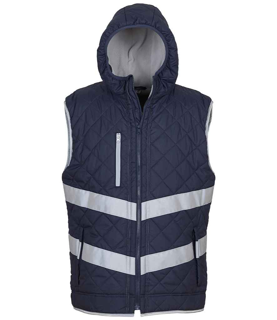 Yoko Hi-Vis Kensington Hooded Gilet YK216