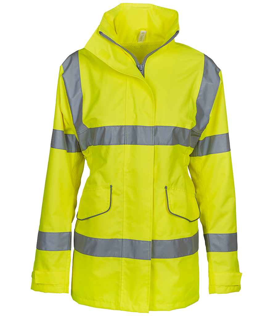 Yoko Ladies Hi-Vis Executive Jacket YK218 - front view