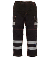 Yoko Hi-Vis Cargo Trousers with Knee Pad Pockets YK301