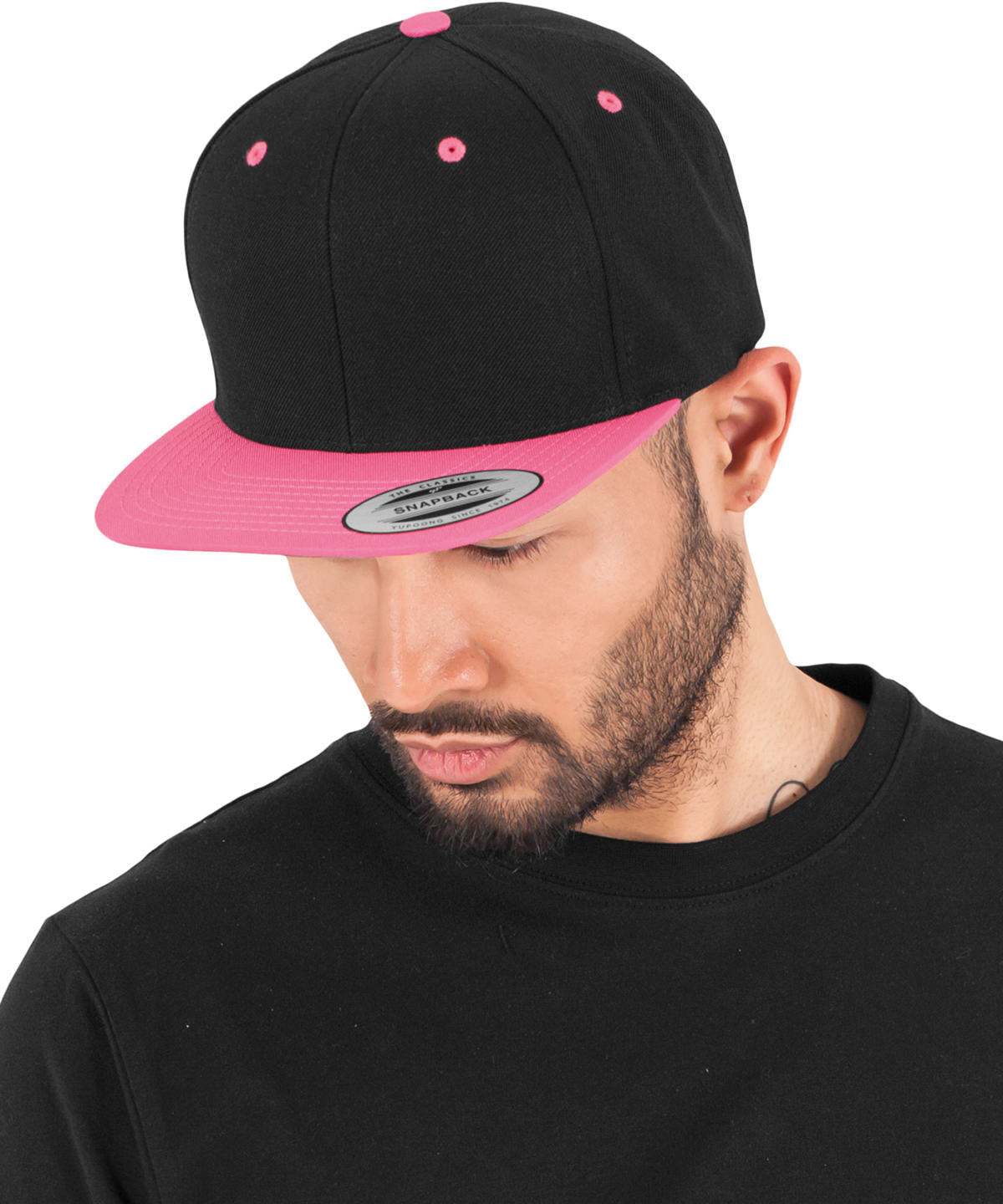 Flexfit by Yupoong The classic snapback 2-tone (6089MT) YP002 - Black/Neon Yellow