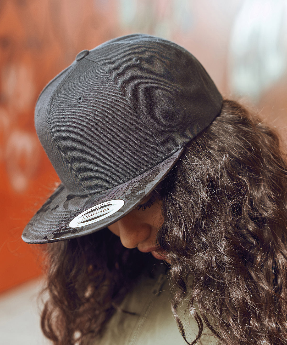 Flexfit by Yupoong Camo visor snapback (6089CV) YP025 - Black Camo