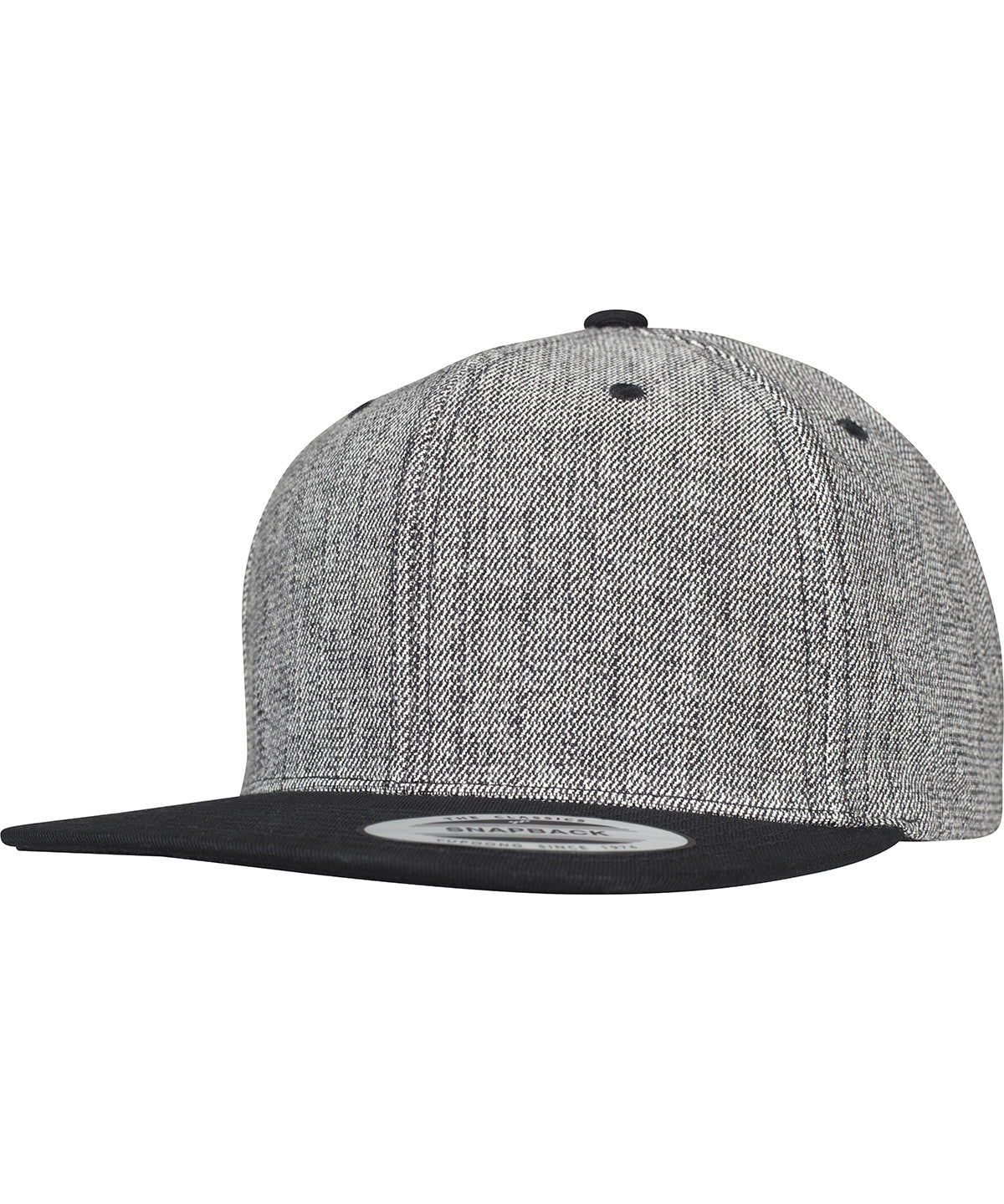 Flexfit by Yupoong Melange solid snapback (6089MS) YP085 - Black Melange/Black