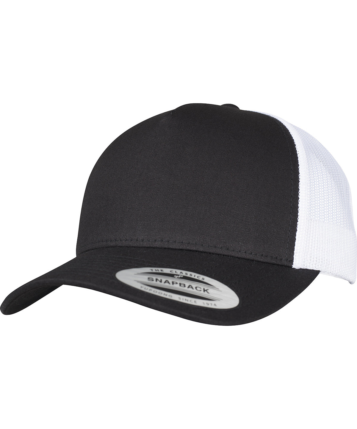 Flexfit by Yupoong 5-panel retro trucker 2-tone cap (6506T) YP125 - Black/White