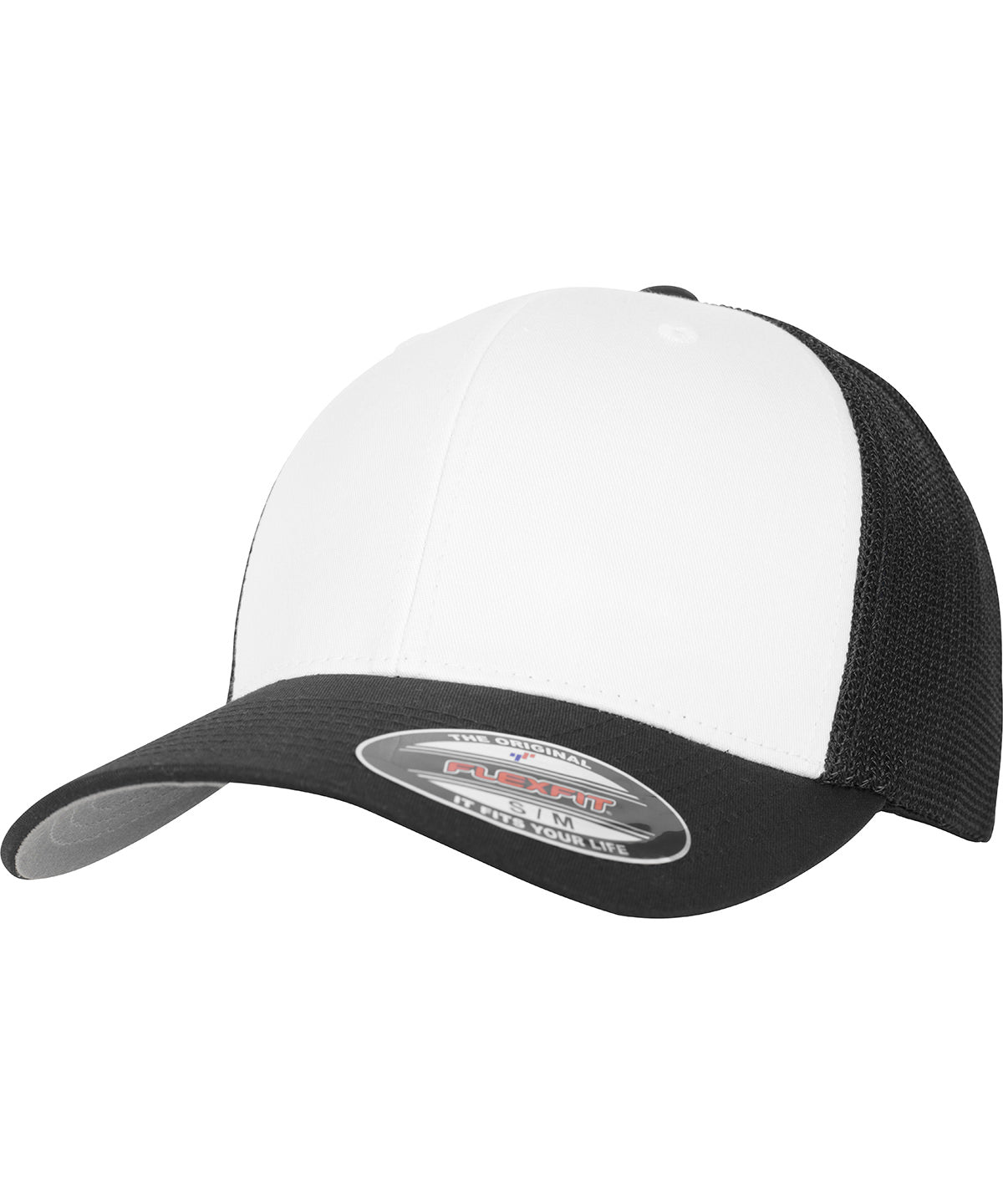 Flexfit by Yupoong Flexfit mesh coloured front (6511CF) YP126 - Black/White/Black
