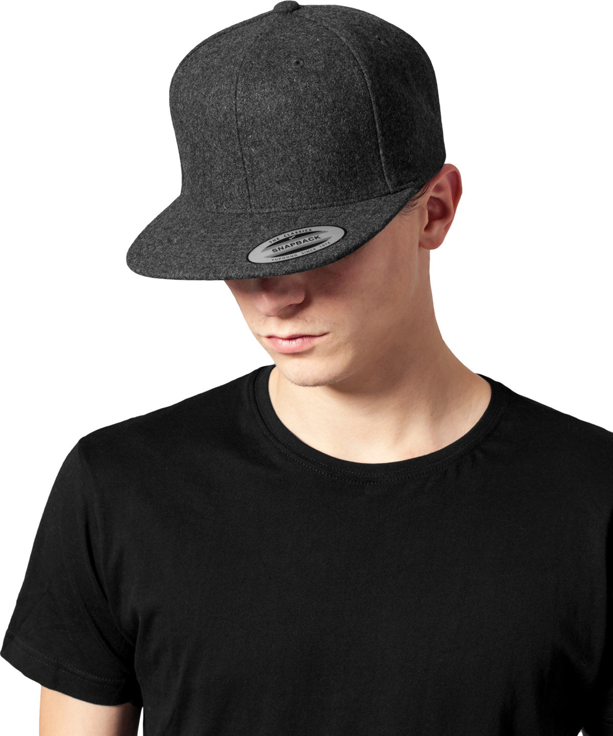 Flexfit by Yupoong Melton wool snapback (6689M) YP132 - Dark Grey