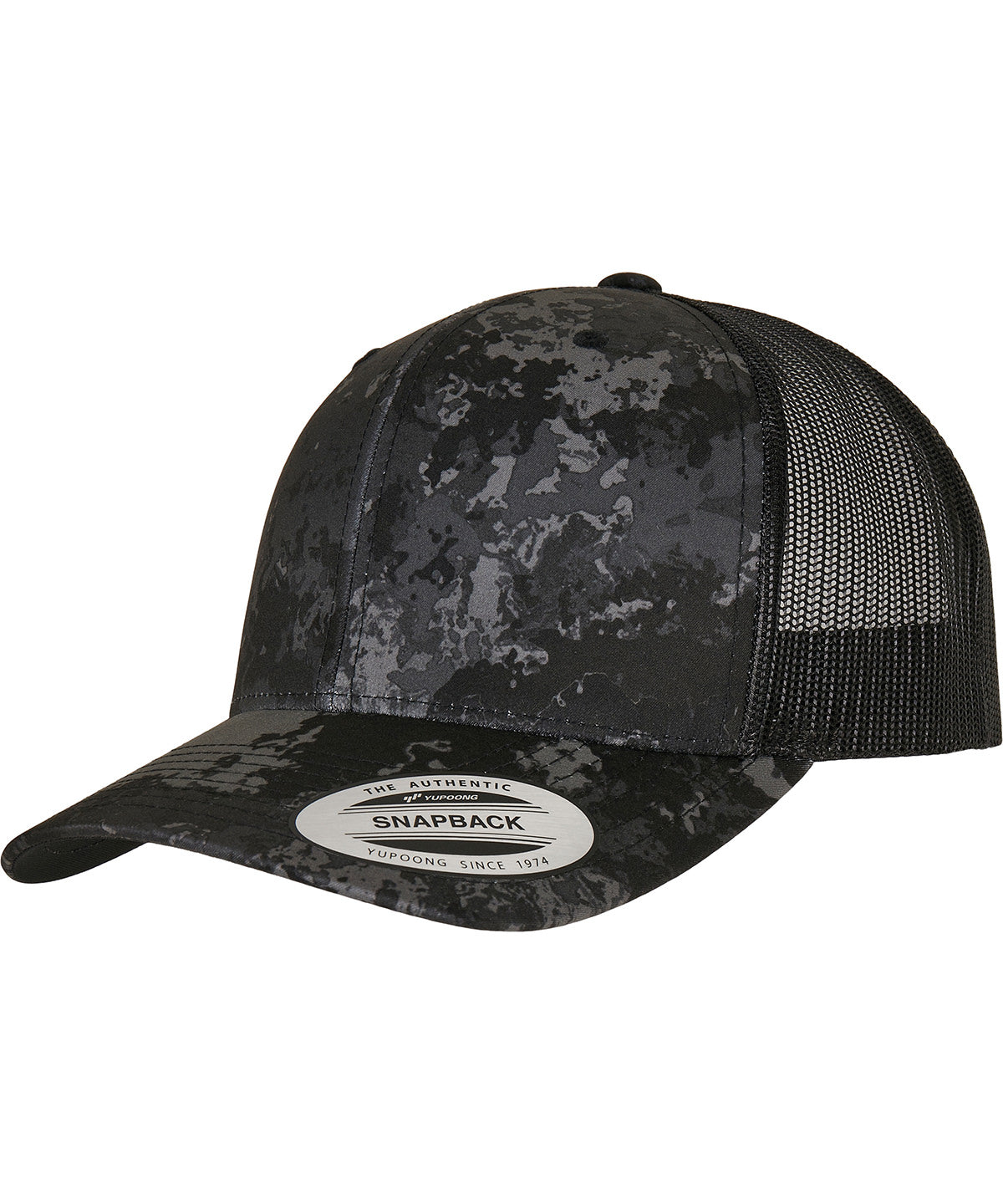 Flexfit by Yupoong YP Classics Veil Camo retro trucker cap (6606VC) YP239 - Poseidon Black