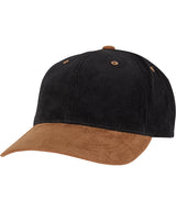 Flexfit by Yupoong Corduroy classic suede cap (9279) YP262 - Black/Caramel