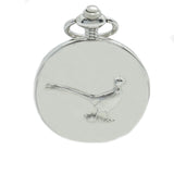 Pheasant Embossed Quartz Full Hunter Pocket Watch by Dalaco