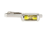 Yellow & Rhodium Sand Timer Tie Slides by Dalaco