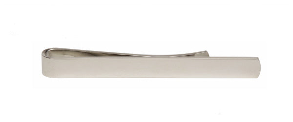 Plain Polished Rhodium Plated Tie Slide by Dalaco