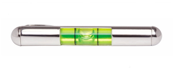 Spirit Level Green Rhodium Tie Slide by Dalaco