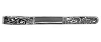 Engraved & Centre Space Sterling Silver Tie Slide by Dalaco