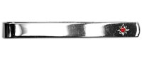 Ruby Star Set Hallmarked Sterling Silver Tie Slide by Dalaco
