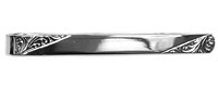 Engraved Ends Sterling Silver Tie Slide by Dalaco