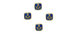 Set of 4 – Masonic Blue Dress Studs Gold Plate by Dalaco